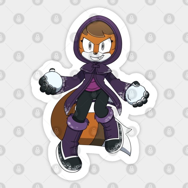 Snowball Fight Cinder Sticker by Firestorm Fox